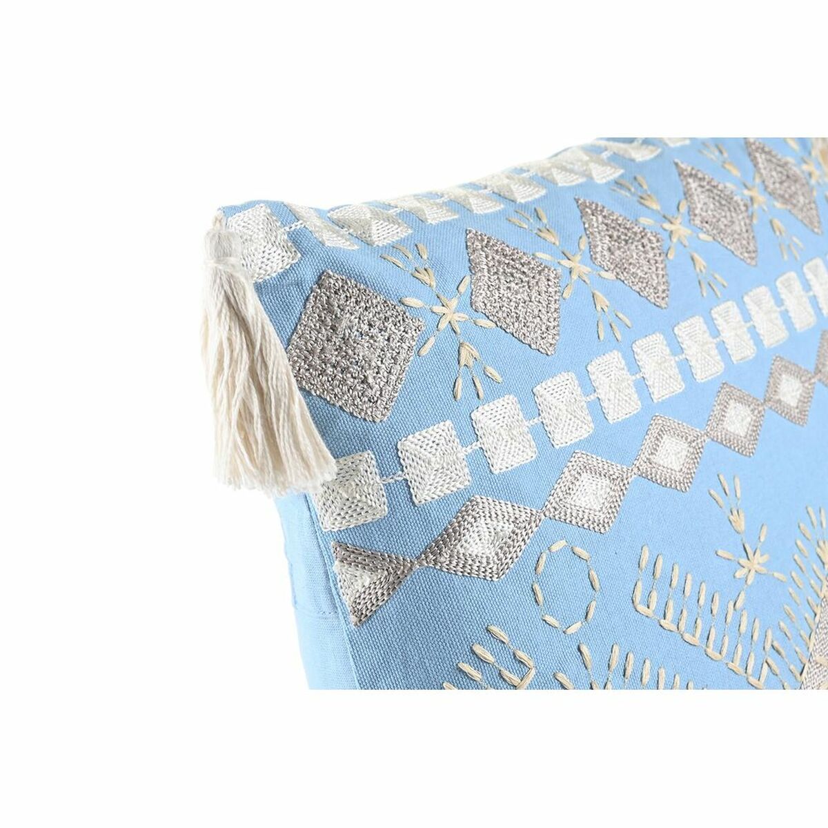Almofada DKD Home Decor Azul Branco 40 x 15 x 40 cm
